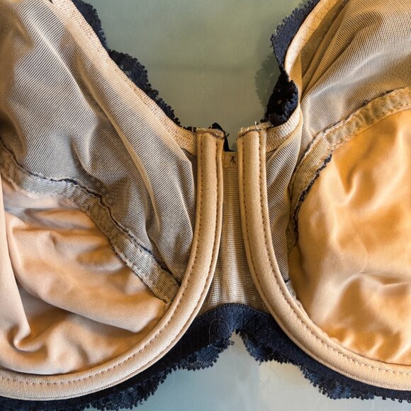 Chantelle Rive Gauche Lace Black Underwire Bra 32DDD - Picture 9 of 13